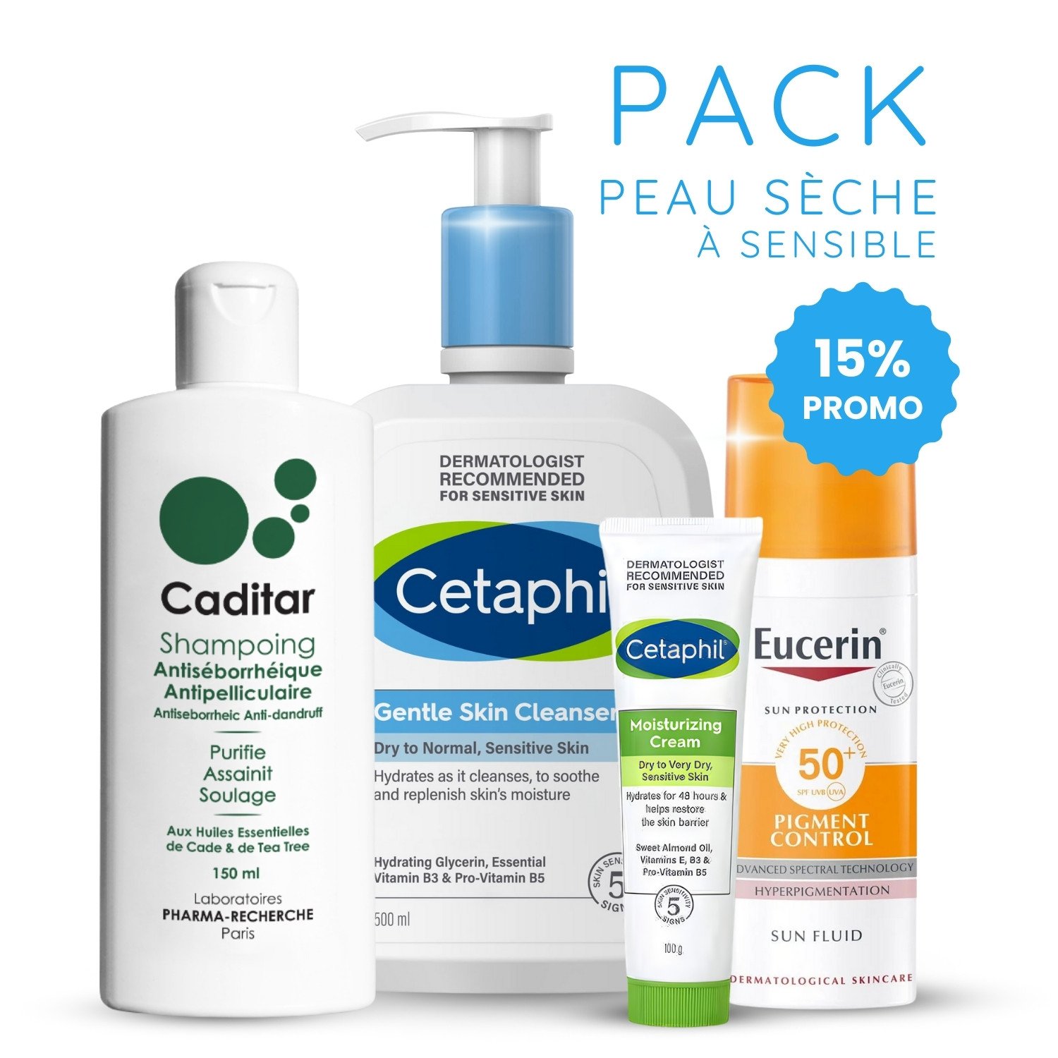 pack peau sèche – routine hydratation & réparation la roche posay (promo 15%)